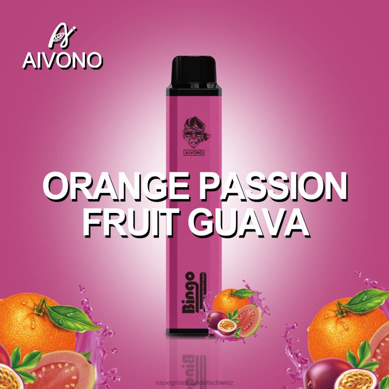 Vape Großhandel Preise - Aivono AIM BINGO 4000 Orangen-Passionsfrucht-Guave 2VFD4132