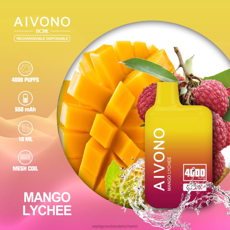 Dampfen Schweiz - Aivono AIM BOXX 4000 Mango-Litschi 2VFD4216