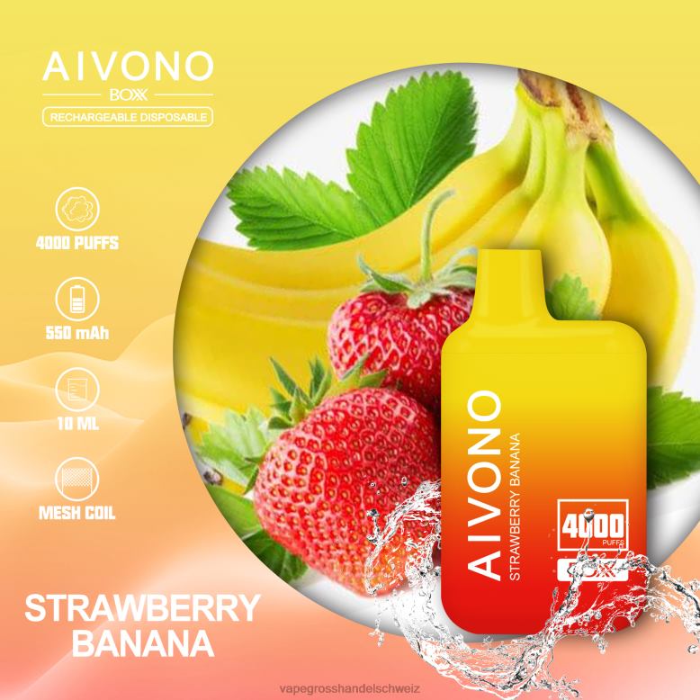 Vape Großhandel - Aivono AIM BOXX 4000 Erdbeerbanane 2VFD4231