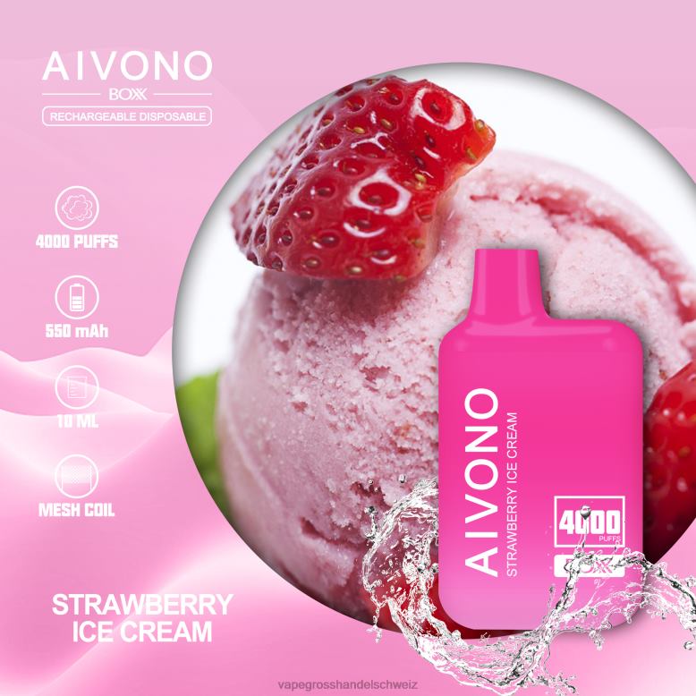 Vape Großhandel - Aivono AIM BOXX 4000 Erdbeereis 2VFD4221
