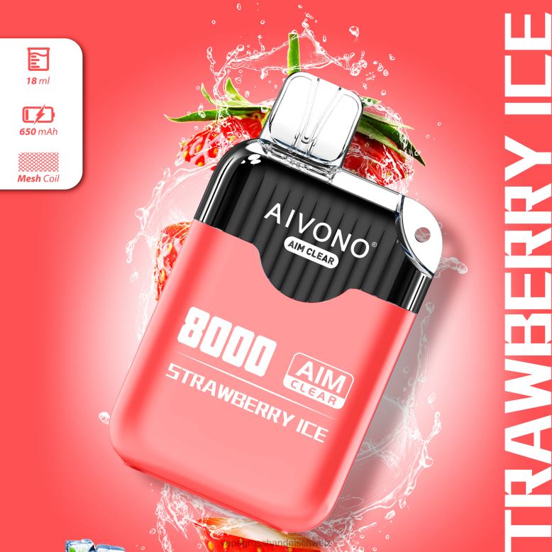Vape Grosshandel Schweiz - Aivono AIM CLEAR 8000 Erdbeereis 2VFD4205