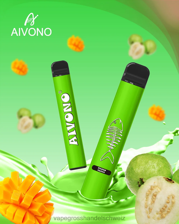Vape Großhandel Tornado - Aivono AIM FISHBONE 600 Mango-Guave 2VFD4283