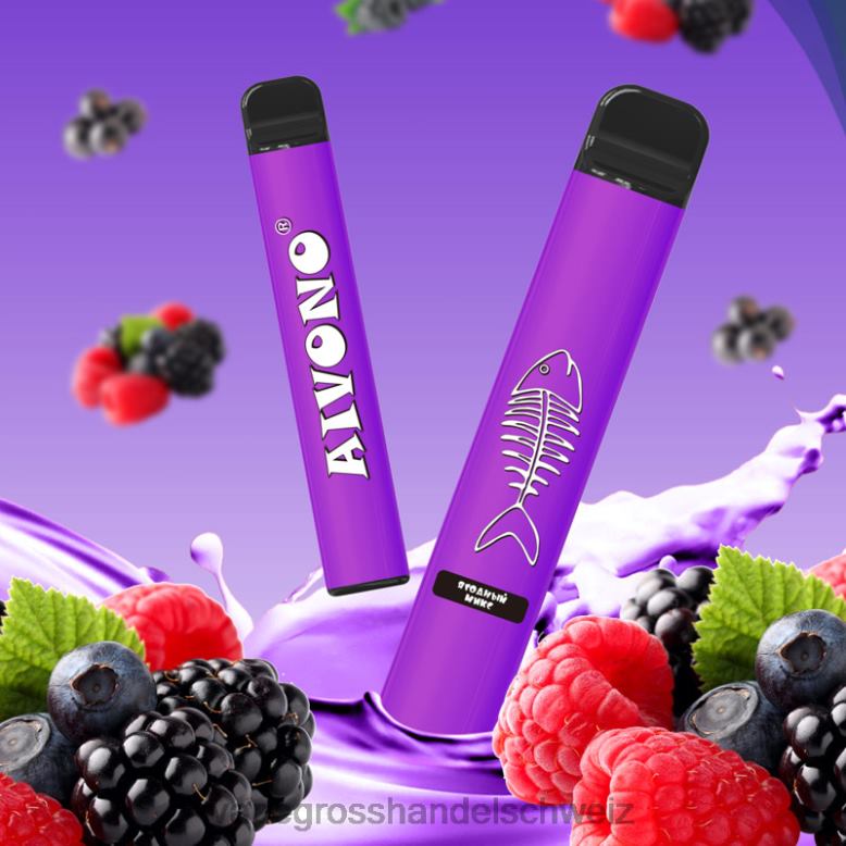 Vape Grosshandel Schweiz - Aivono AIM FISHBONE 600 gemischte Beere 2VFD4285