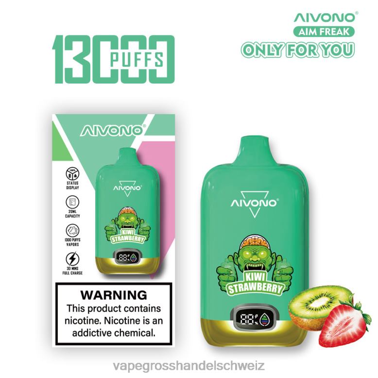 Dampfen Schweiz - Aivono AIM FREAK 13000 Kiwi-Erdbeere 2VFD4246
