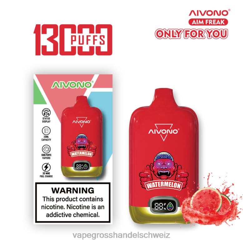 Vape Großhandel Elfbar - Aivono AIM FREAK 13000 Wassermelone 2VFD4244
