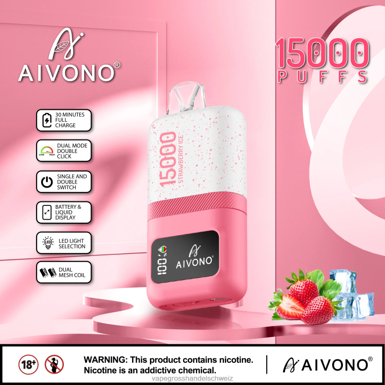 Vape Großhandel - Aivono AIM magic 15000 Erdbeereis 2VFD471