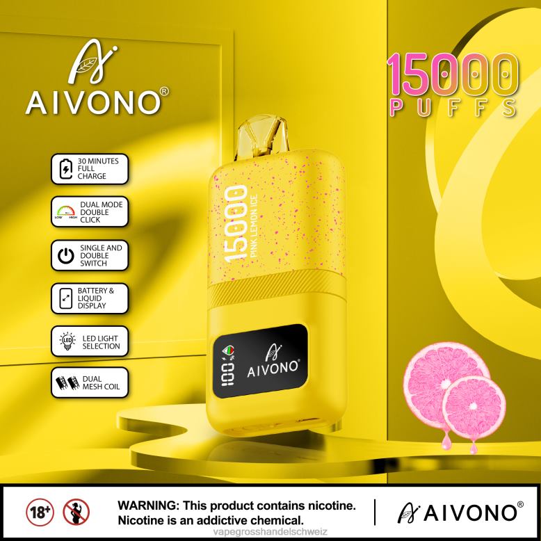 Vape Großhandel - Aivono AIM magic 15000 rosa Zitroneneis 2VFD461
