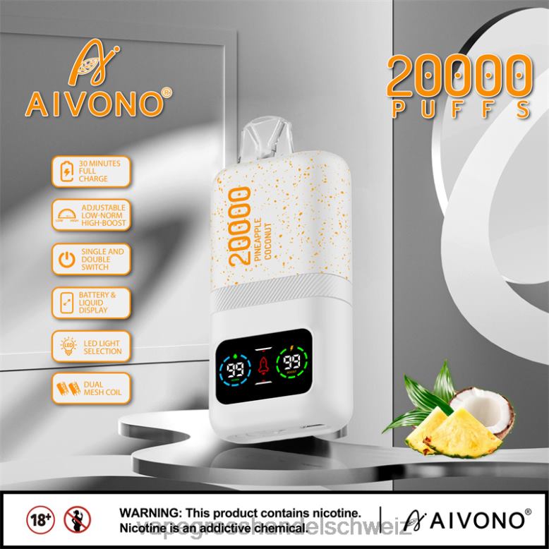 Dampfen Schweiz - Aivono AIM magic 20000 Ananas-Kokos-Eis 2VFD476