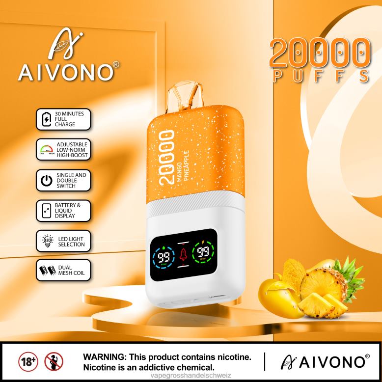 Elektronische Zigarette Kaufen - Aivono AIM magic 20000 Mango-Ananas 2VFD477