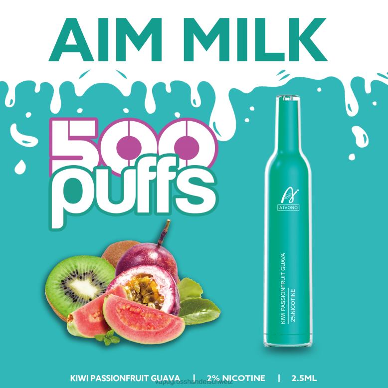 Vape Großhandel Preise - Aivono AIM MILK 500 Kiwi, Passionsfrucht, Guave 2VFD4272
