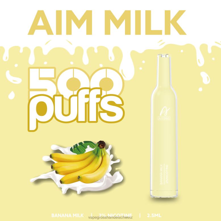 Vape Grosshandel Schweiz - Aivono AIM MILK 500 Bananenmilch 2VFD4275