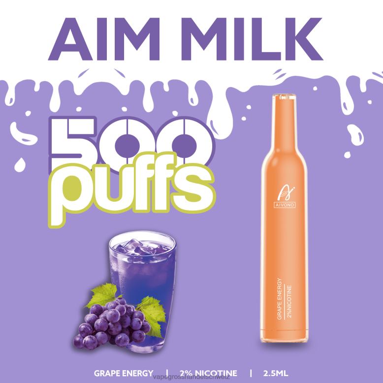 Vape Grosshandel Schweiz - Aivono AIM MILK 500 Traubenenergie 2VFD4265