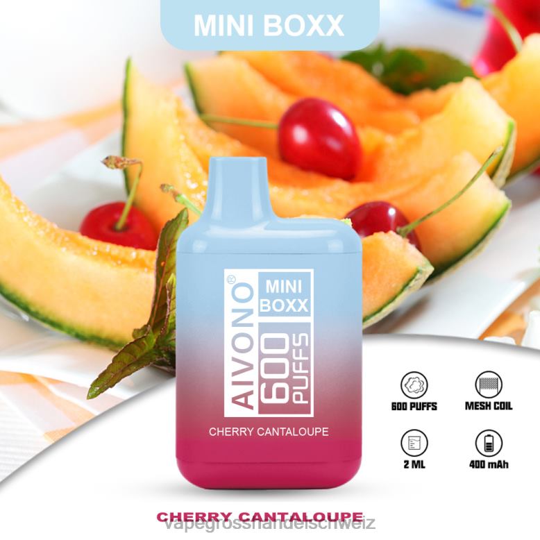 Elektronische Zigarette Flugzeug - Aivono AIM MINI BOXX 600 Kirschmelone 2VFD4239