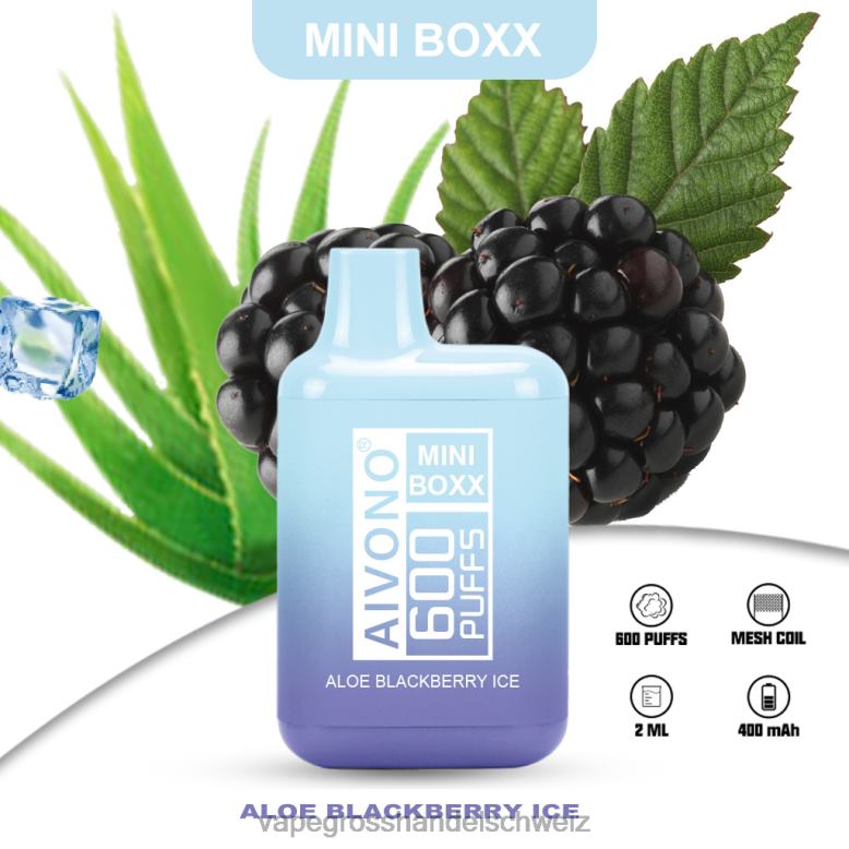 Elektronische Zigarette Iqos - Aivono AIM MINI BOXX 600 Aloe-Strom-Eis 2VFD4240