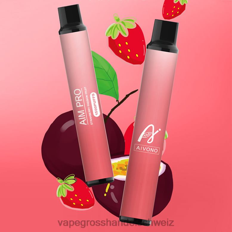 Vape Großhandel Preise - Aivono AIM PRO 1500 Erdbeer-Passionsfrucht 2VFD4162