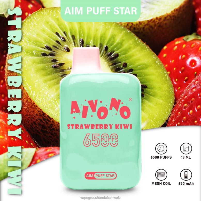 Vape Großhandel Elfbar - Aivono AIM PUFF STAR 6500 Erdbeer-Kiwi 2VFD4294
