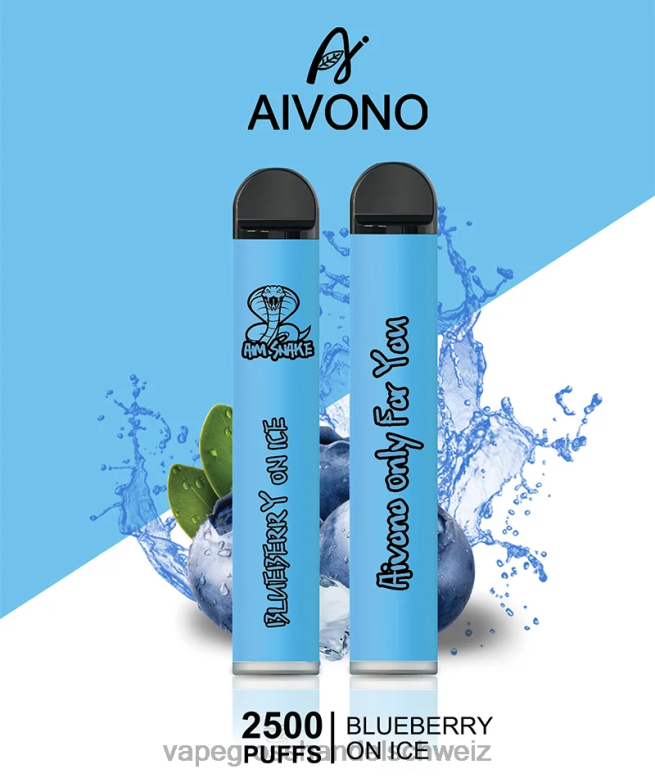 Elektronische Zigarette Flugzeug - Aivono AIM SNAKE 2500 Blaubeere auf Eis 2VFD4299
