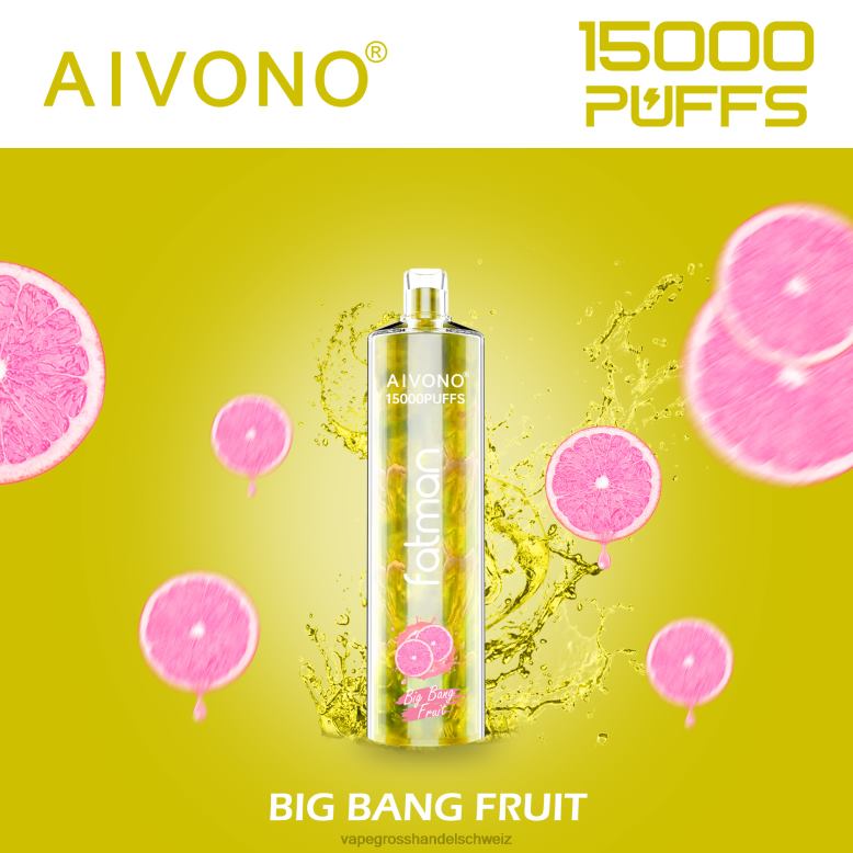Dampfen Schweiz - Aivono FATMAN 15000 Urknallfrucht 2VFD416