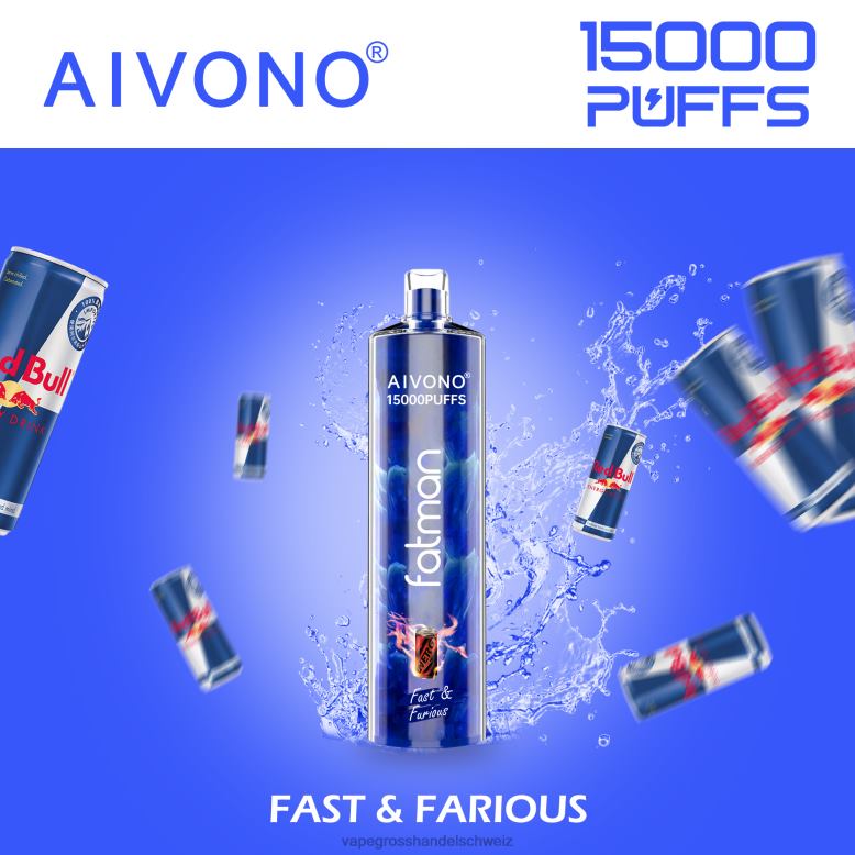 Elektronische Zigarette Ohne Nikotin - Aivono FATMAN 15000 schnell und wütend 2VFD418