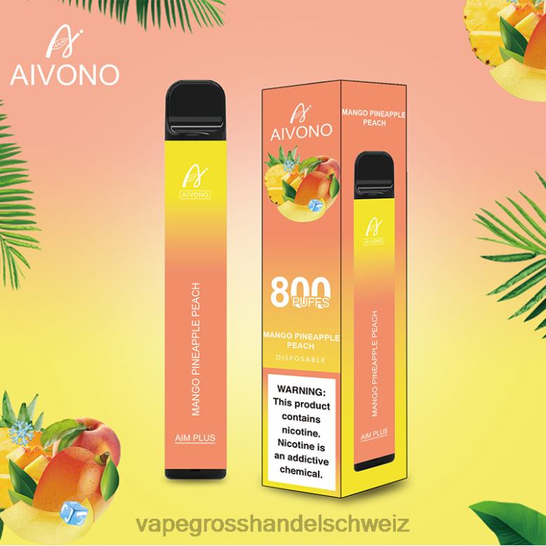 Dampfen Schweiz - Aivono AIM PLUS 800 Mango-Ananas-Pfirsich 2VFD4186