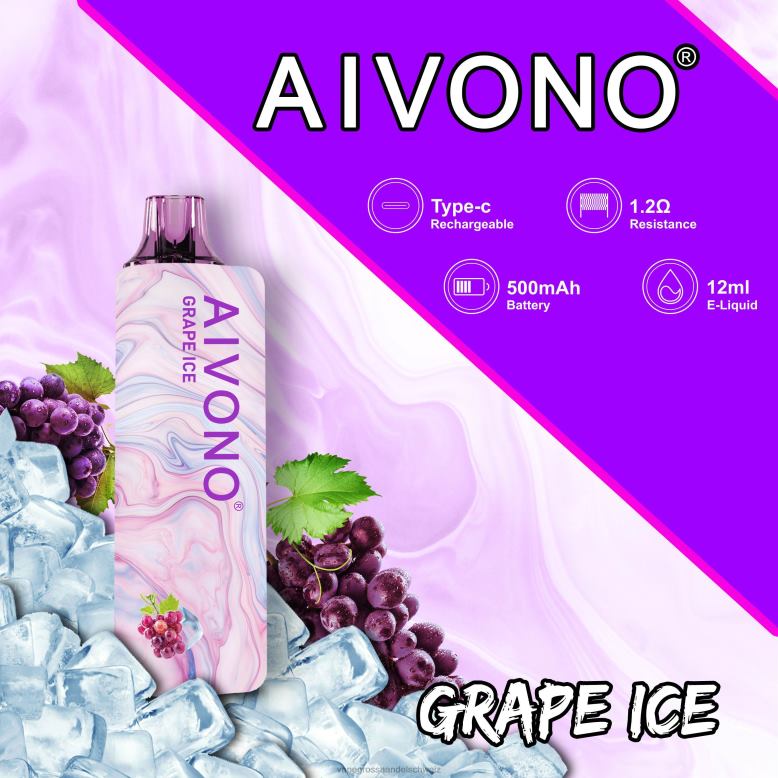 Vape Großhandel Preise - Aivono AIM GUN 7000 Traubeneis 2VFD4102