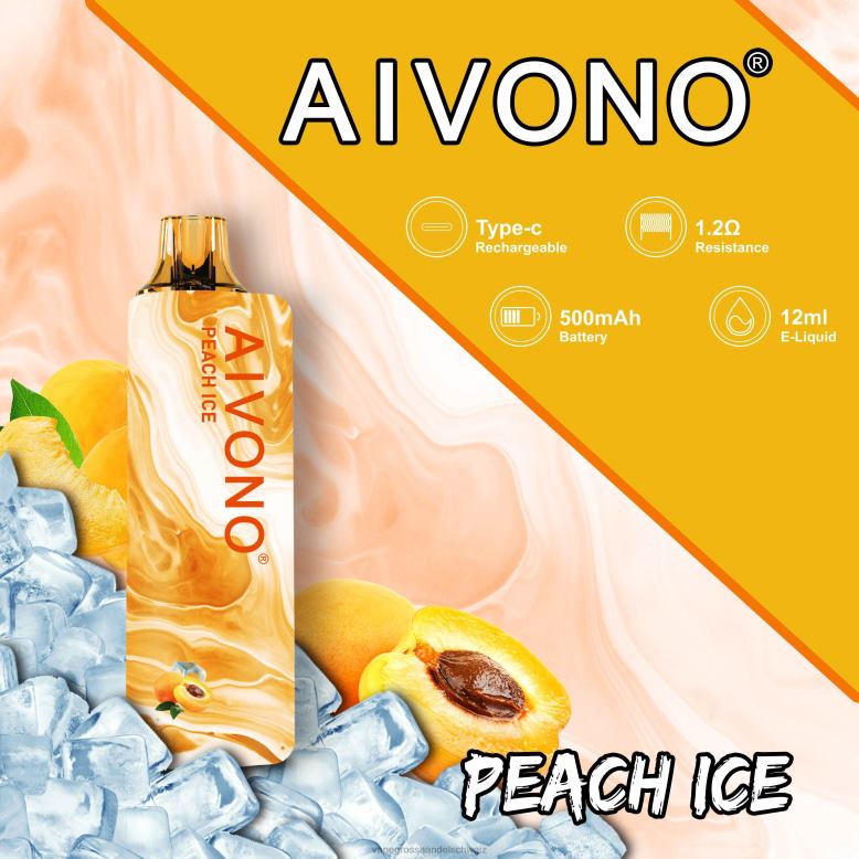 Vape Großhandel Tornado - Aivono AIM GUN 7000 Pfirsicheis 2VFD4103