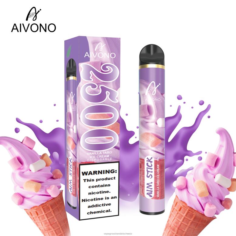 Elektronische Zigarette Kaufen - Aivono AIM STICK 2500 Vanille-Taro-Eis 2VFD4147