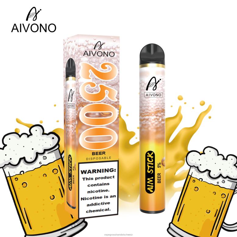 Elektronische Zigarette Ohne Nikotin - Aivono AIM STICK 2500 Bier 2VFD4148