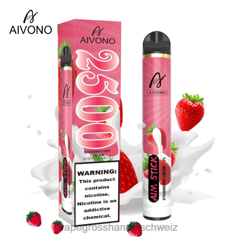 Vape Grosshandel Schweiz - Aivono AIM STICK 2500 Erdbeercreme 2VFD4155