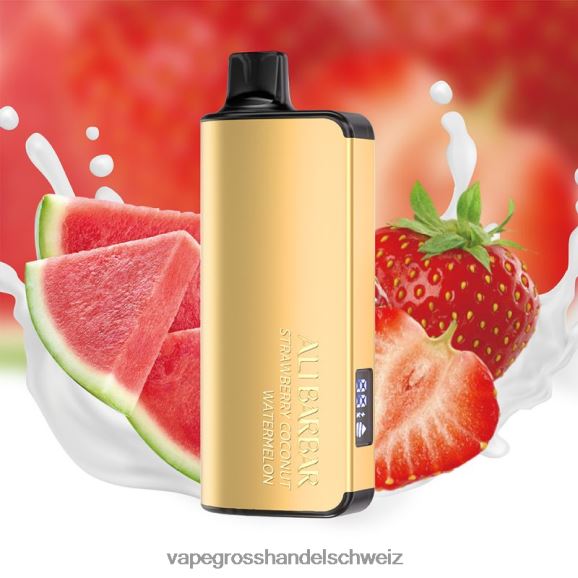 Elektronische Zigarette Kaufen - Alibarbar Ingot 20000 Einweg-Vapes Erdbeer-Kokos-Wassermelone HTX6V443