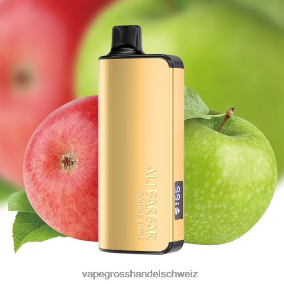 Vape Großhandel Preise - Alibarbar Ingot 20000 Einweg-Vapes Doppelapfel HTX6V447
