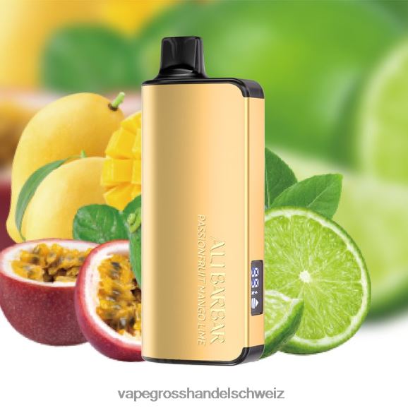 Vape Großhandel Tornado - Alibarbar Ingot 20000 Einweg-Vapes Passionsfrucht-Mango-Limette HTX6V439
