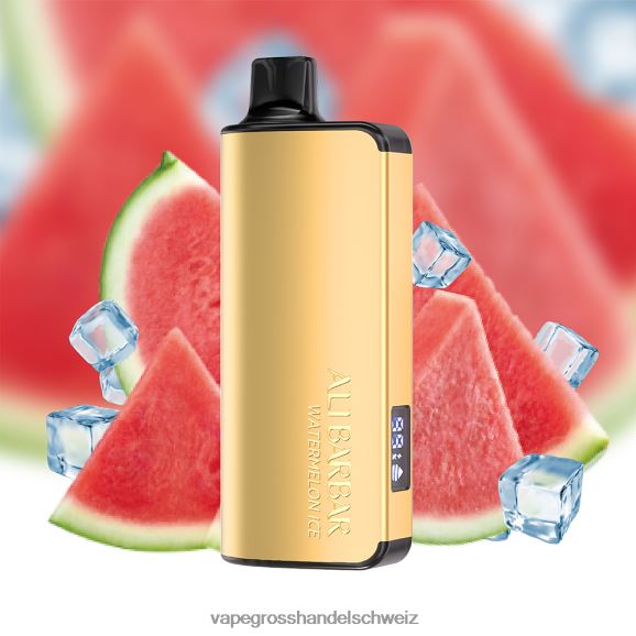 Elektronische Zigarette Ohne Nikotin - Alibarbar Ingot 9000 Einweg-Vaporizer Wassermeloneneis HTX6V426