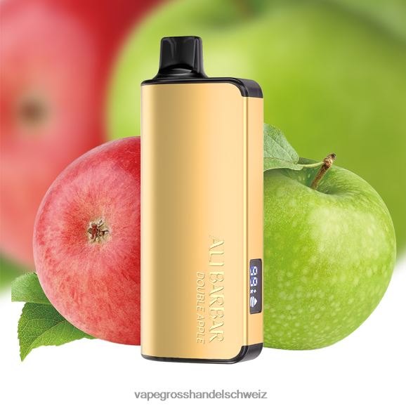 Vape Großhandel - Alibarbar Ingot 9000 Einweg-Vaporizer Doppelapfel HTX6V428