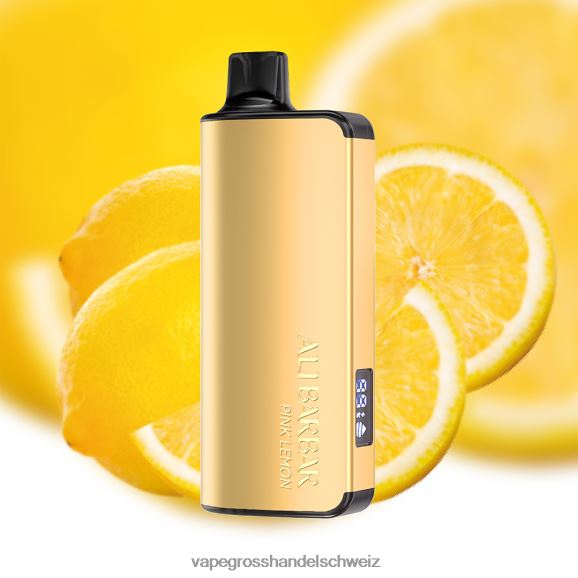 Vape Grosshandel Schweiz - Alibarbar Ingot 9000 Einweg-Vaporizer rosa Zitrone HTX6V423