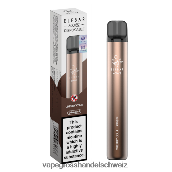 Elektronische Zigarette Iqos 666R84280 Kirschcola ELFBAR 600V2 20 mg