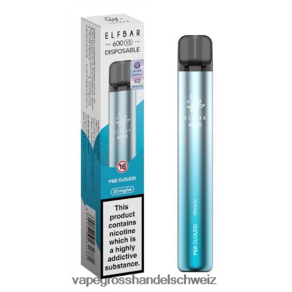 Elektronische Zigarette Iqos 666R84290 p&b cloudd ELFBAR 600V2 20 mg