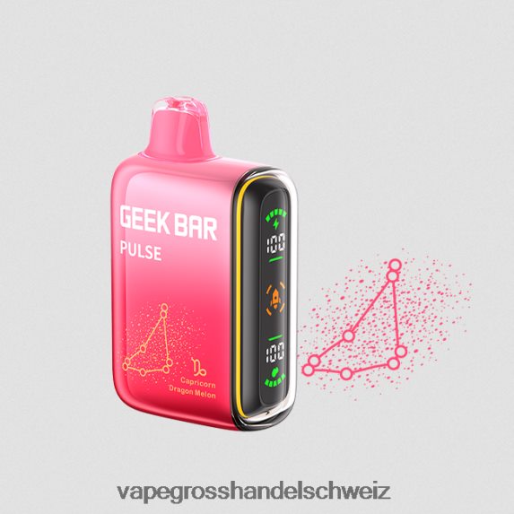 Elektronische Zigarette Iqos 666R8470 Drachenmelone GEEK BAR Pulse Zodiac Edition 7500 Züge/15000 Züge