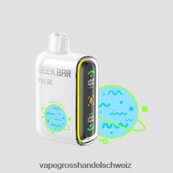 Vape Großhandel Elfbar 666R8474 Miami-Minze GEEK BAR Pulse Planet Edition 7500 Züge/15000 Züge