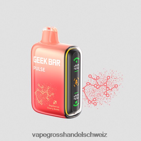 Vape Großhandel Preise 666R8472 Kirschbombe GEEK BAR Pulse Zodiac Edition 7500 Züge/15000 Züge