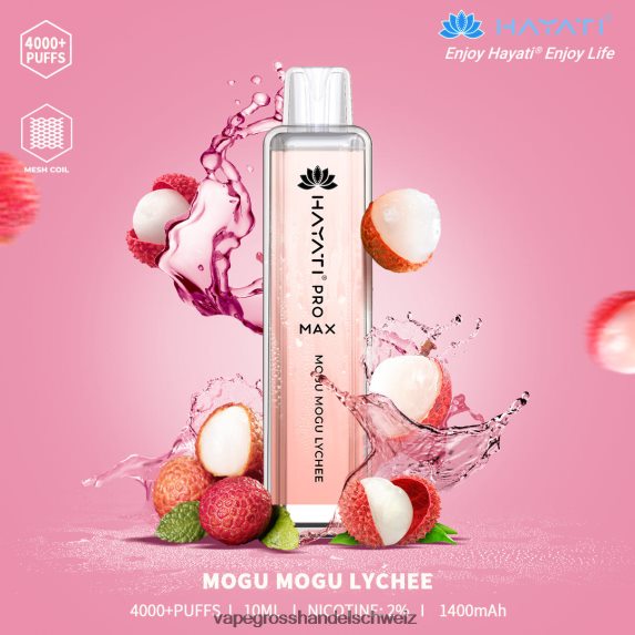 Dampfen Schweiz 666R84166 Mogu Mogu Litschi Hayati Pro Max 4000