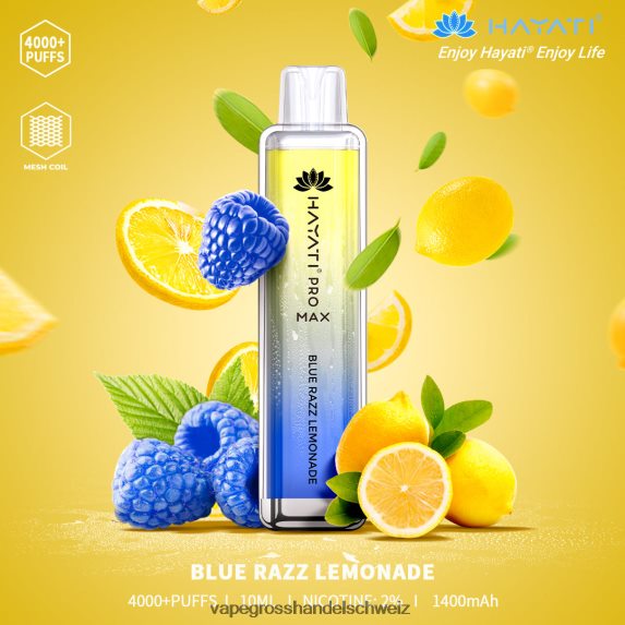 Elektronische Zigarette Flugzeug 666R84149 Blue Razz Limonade Hayati Pro Max 4000