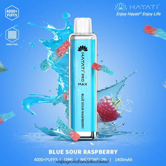 Elektronische Zigarette Iqos 666R84150 blaue saure Himbeere Hayati Pro Max 4000