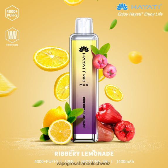 Vape Großhandel 666R84171 Riberry-Limonade Hayati Pro Max 4000