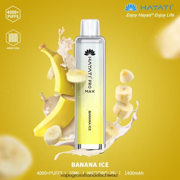Vape Großhandel Elfbar 666R84144 Bananeneis Hayati Pro Max 4000