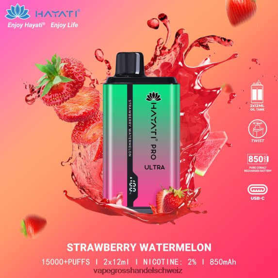 Dampfen Schweiz 666R84216 Erdbeerwassermelone Hayati Pro Ultra
