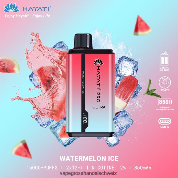 Elektronische Zigarette Flugzeug 666R84219 Wassermeloneneis Hayati Pro Ultra
