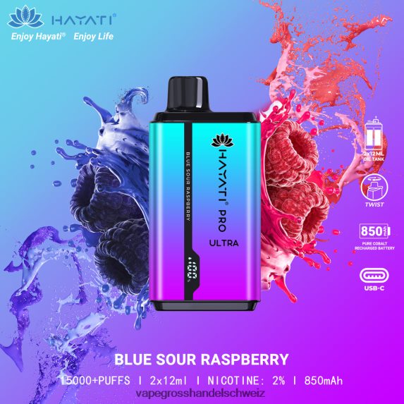 Elektronische Zigarette Iqos 666R84200 blaue saure Himbeere Hayati Pro Ultra