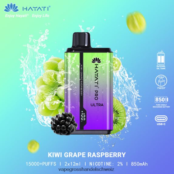 Elektronische Zigarette Kaufen 666R84207 Kiwi-Trauben-Himbeere Hayati Pro Ultra