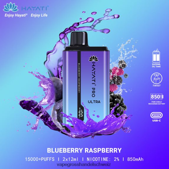 Vape Großhandel 666R84201 Blaubeer-Himbeere Hayati Pro Ultra